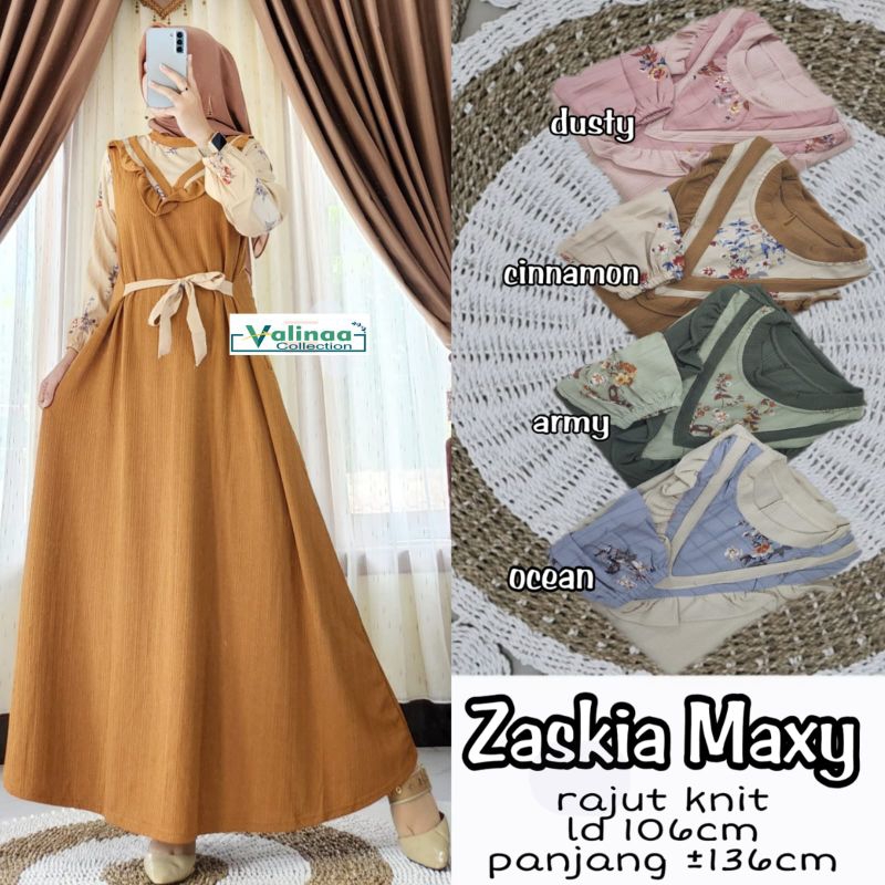 Zaskia Maxy Ori Solo Dress Jumbo LD 106CM Gamis Terbaru Gamis Rajut Import Dress Kondangan Terbaru F