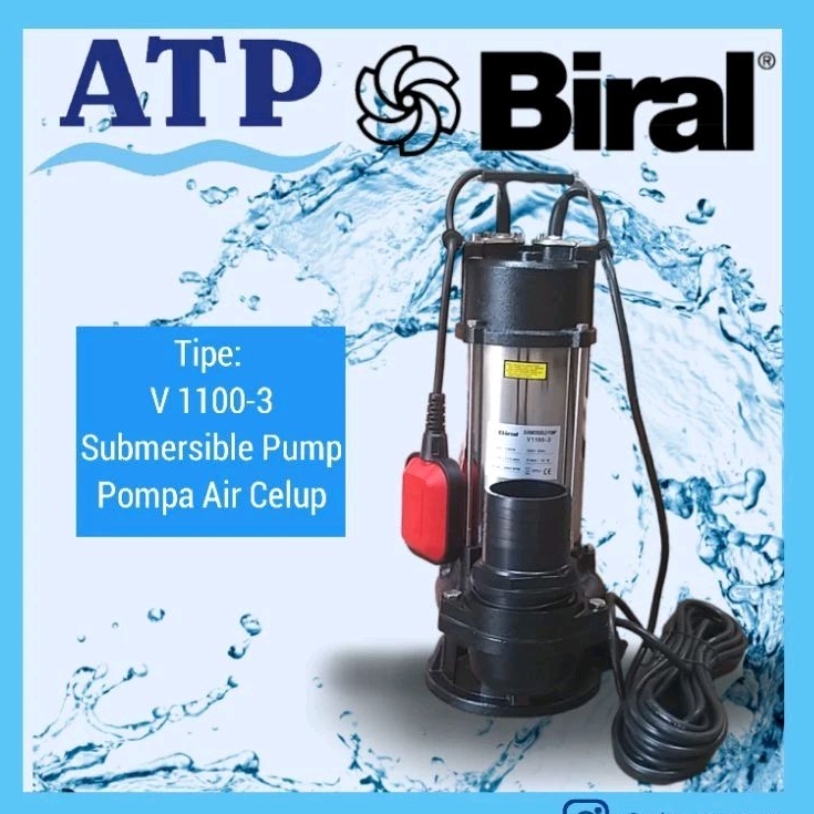 Biral V 1100 F Pompa Celup Air Kotor Pompa Submersible
