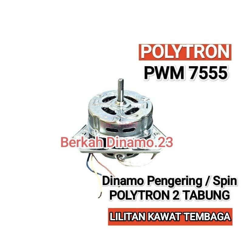 Dinamo Spin Pengering Mesin Cuci POLYTRON PWM 7555 Motor Dinamo Spin Mesin Cuci Polytron Pwm7555 Tem
