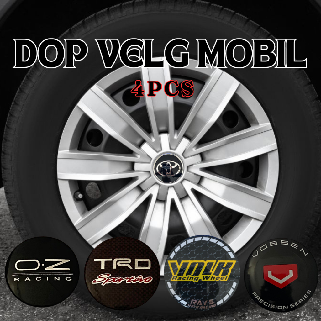 4CS STIKER DOP TUTUP VELG 5.6MM MOBIL EMBLEM DOP VELG MOBIL