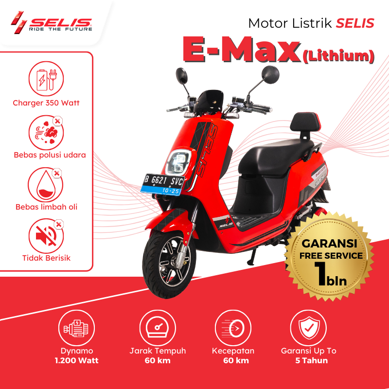 Motor Listrik Selis tipe Emax Lithium Single Battery