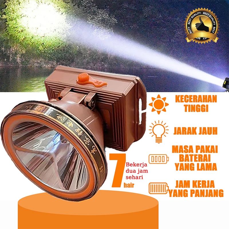 Headlamp outdoor / Senter kepala 500 watt /  anti air / Daya tahan baterai yang tahan lama / Senter 