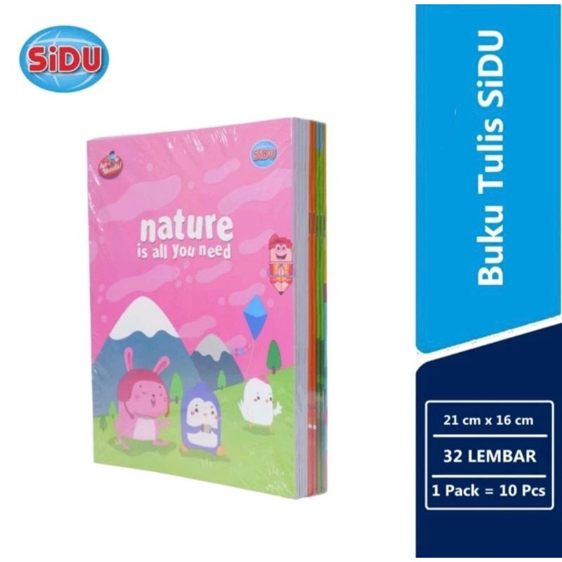 

( Pack/ Isi 10 Buku ) Buku Tulis Sidu 32 Lembar