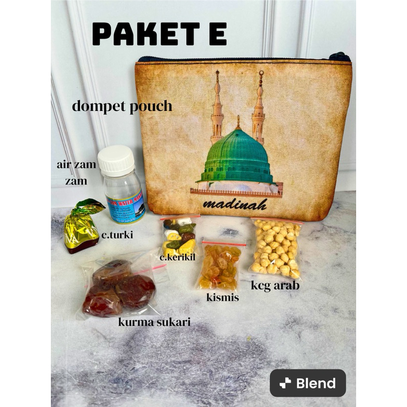 

paket E pouch + air zam zam / oleh oleh haji umroh