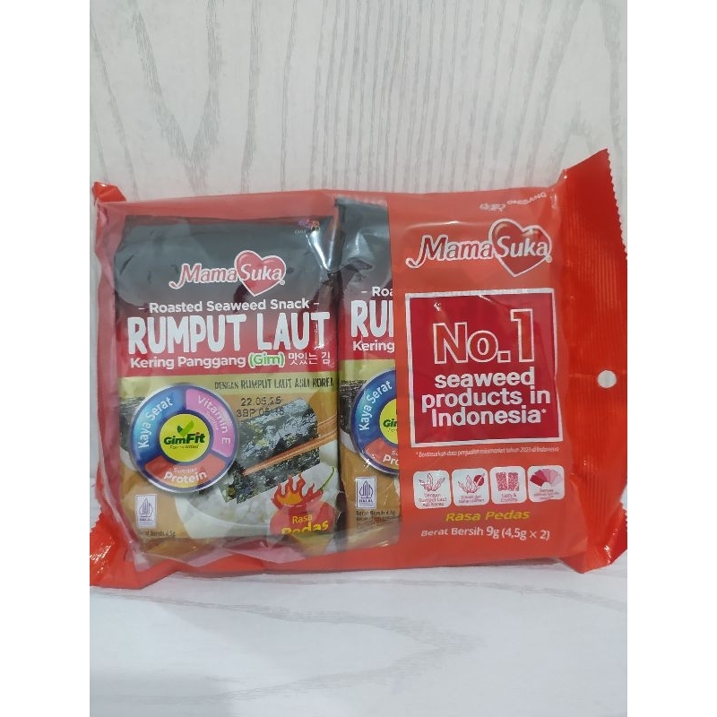 

MAMA SUKA NORI SEAWED RUMPUT LAUT ISI 2 BUNGKUS 4,5g X 2