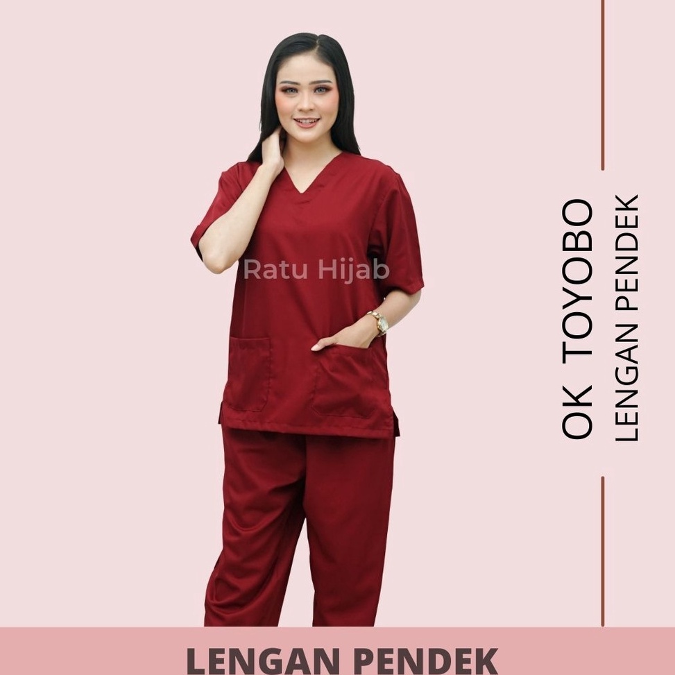 KODE E57P Baju OK OKA LENGAN PENDEK Dokter Petugas medis Perawat Jaga Toyobo Original Premium PART 2