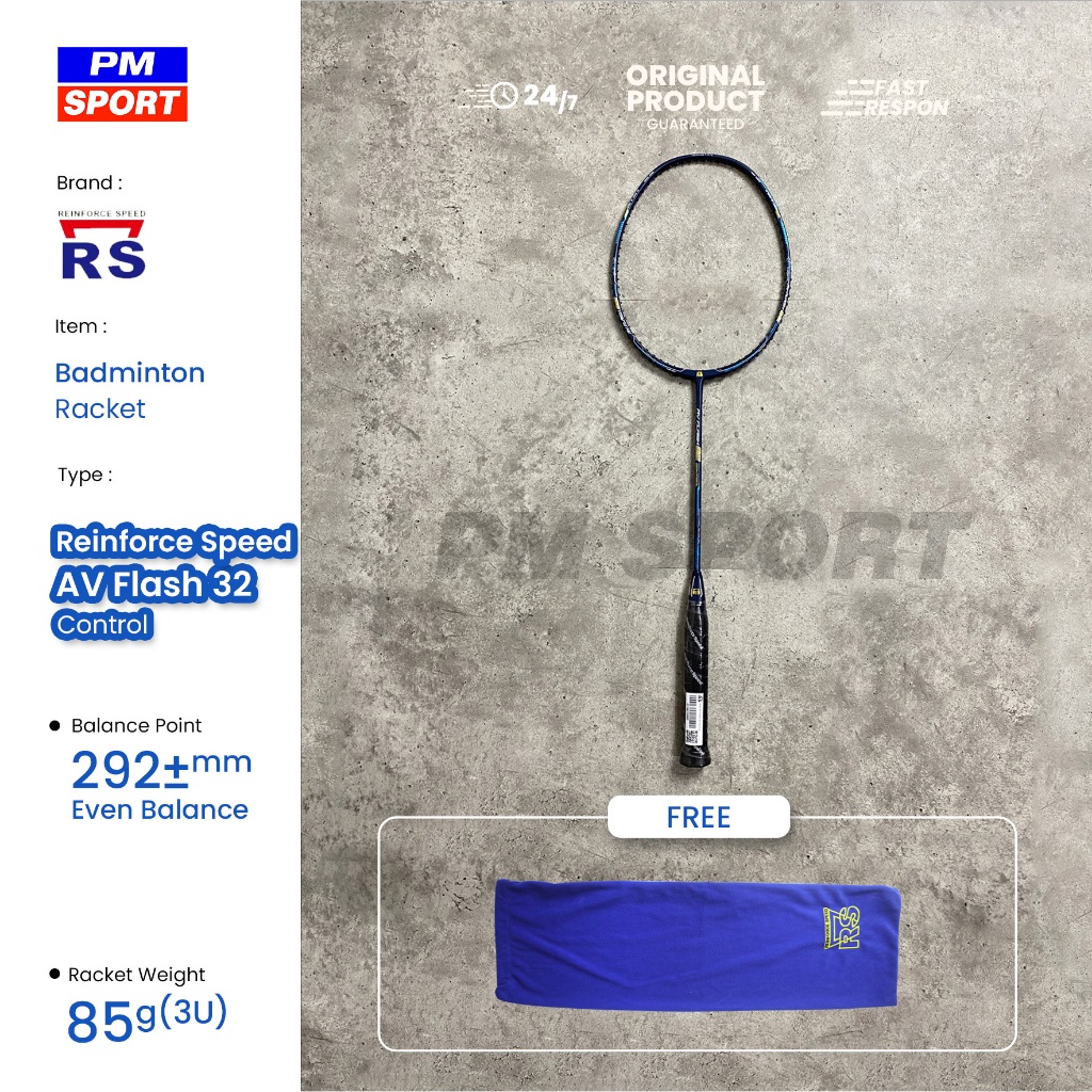 RAKET BADMINTON / BULUTANGKIS RS REINFORCE SPEED AV FLASH 32 CONTROL ORIGINAL