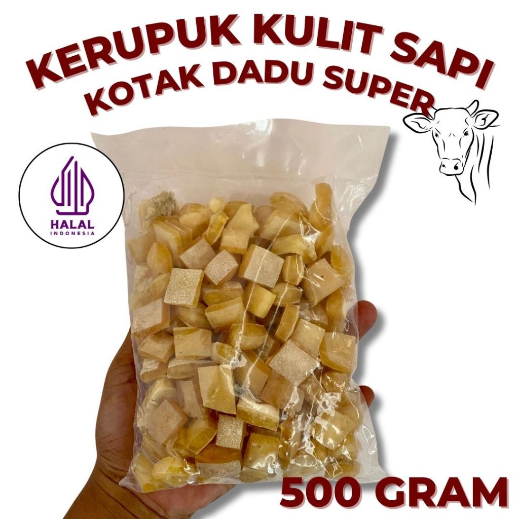 Krupuk Kulit Sapi Mentah 500gr Rambak Kulit Sapi Mentah Krecek Rambak Kulit Sapi Langsung Goreng