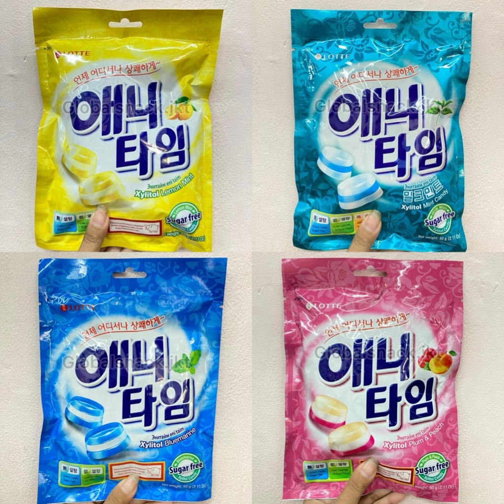 

LOTTE ANYTIME LEMON MINT / MILK MINT / BLUEMARINE CANDY KOREA