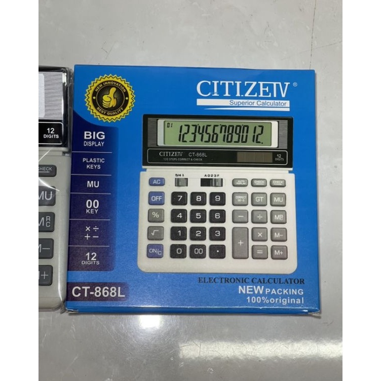 

Kalkulator 868L 12 Digit Calculator Check Lengkap KODE F7X2