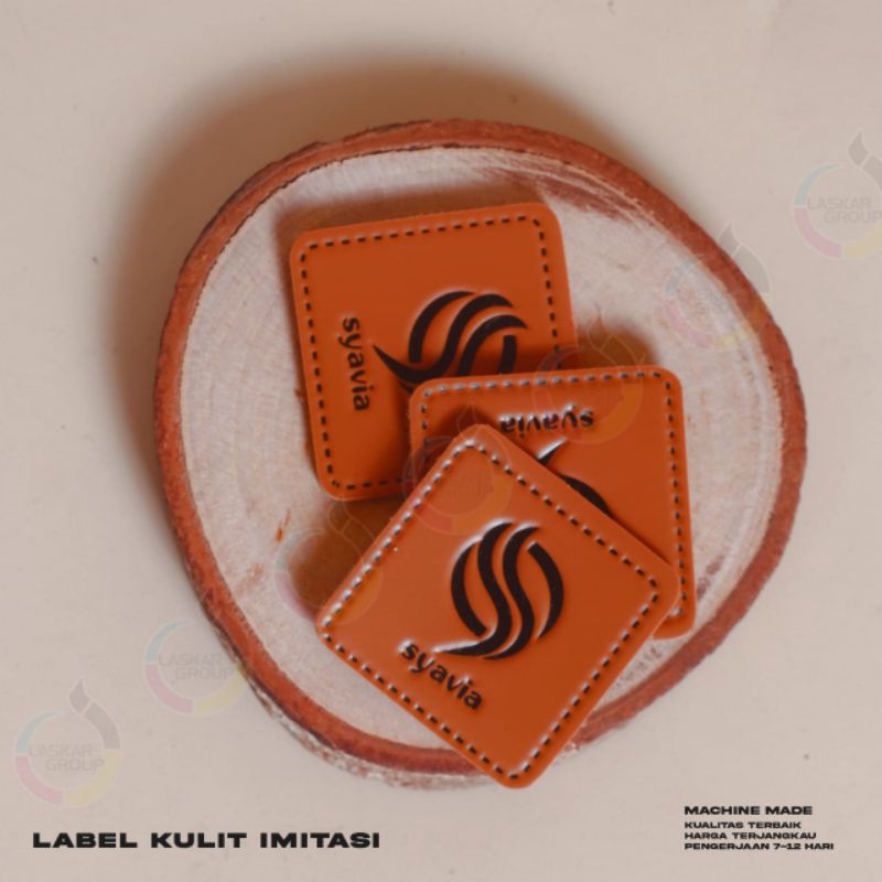 label kulit imitasi/label kulit embos