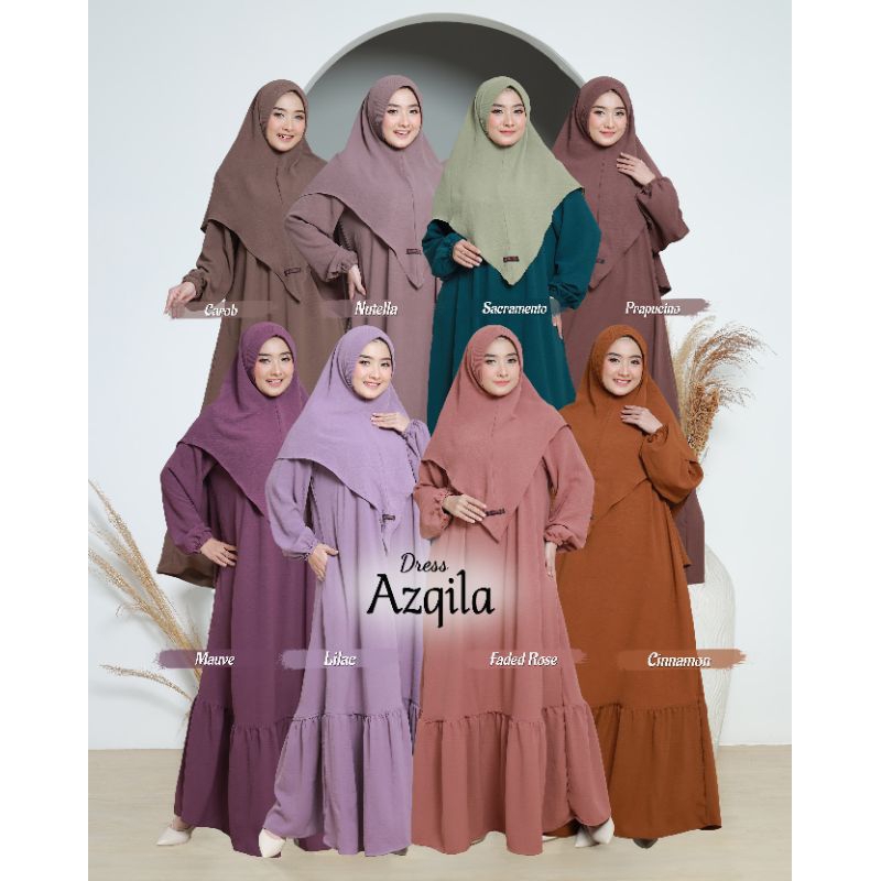GAMIS DEWASA - AZQILA - rayon cringkle airflow - BRAND NAYMA HIJAB