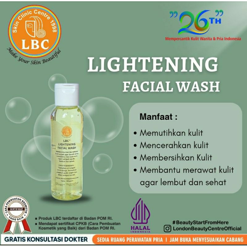cream Lbc facial wash lightening