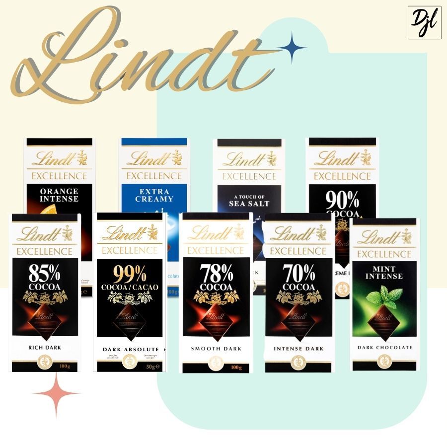 

Lindt Excellence Chocolate 100g Cokelat Batang Swiss 1 Pcs