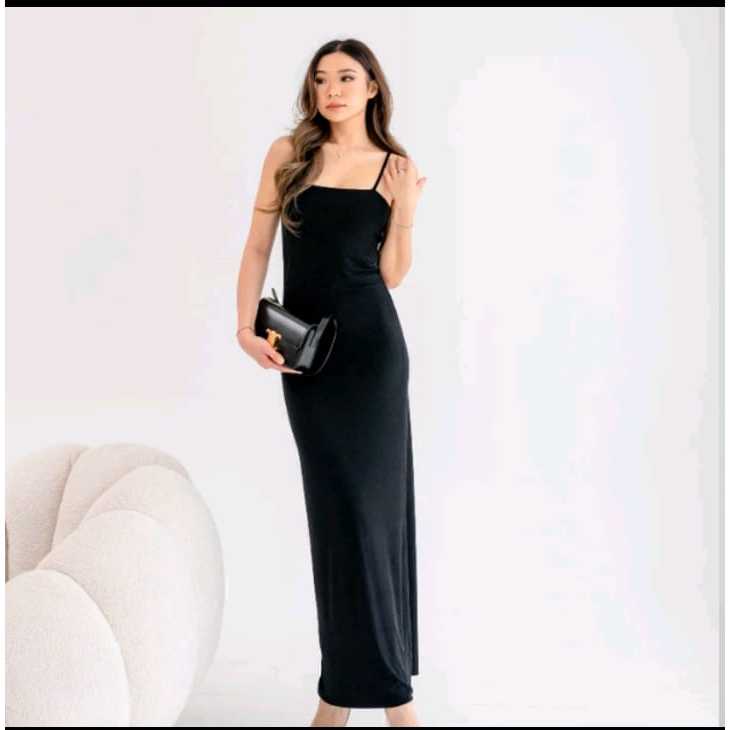 (DRESS VIRAL) DRESS TANKTOP MAXI BODYCON TALI SPAGETI KOREAN PARTY STYLE / LONGDRESS TANKTOP PANJANG