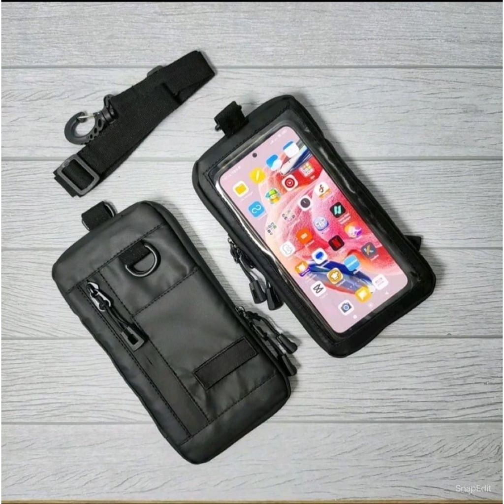 Tas HP Hanging Wallet Slingphone Sling Pouch Tas Gantung Leher Multikompartemen