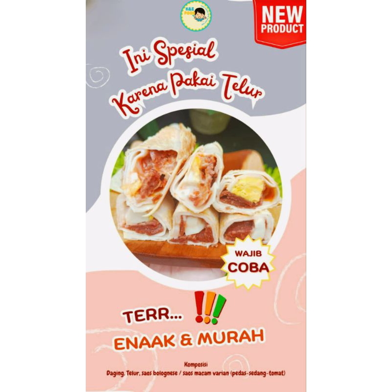 

Kebab Menull Daging & Telur (Double Protein) cocok untuk diet