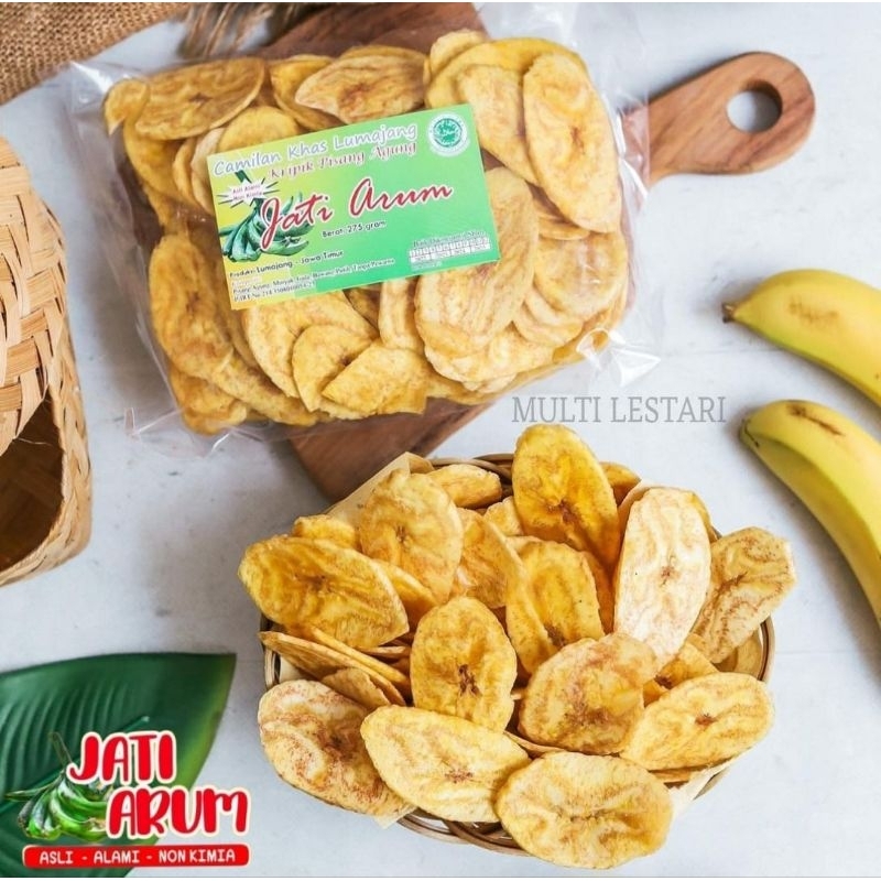 

Keripik Pisang Agung Jati Arum Oleh Oleh Khas Lumajang 250 Gram