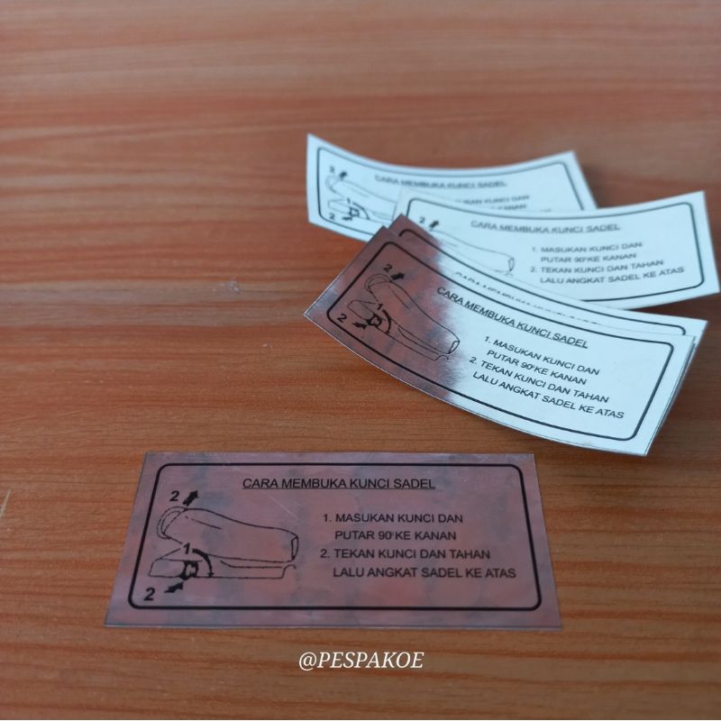 Stiker sticker jok sadel Vespa PS exclusive strada anti air dan minyak