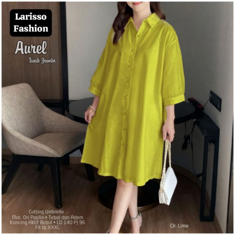 aurel tunik jumbo tunik katun poplin