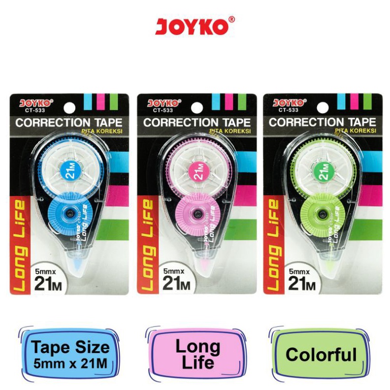 

CEPAT Correction TapeTipex Kertas CT533 Joyko 21 Meter