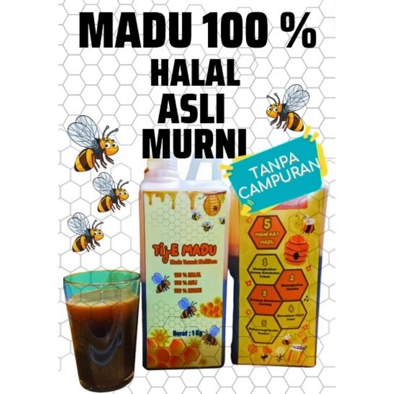 

Madu Asli 100 % Murni Nektar Multiflora Tanpa Campuran 1 Kg