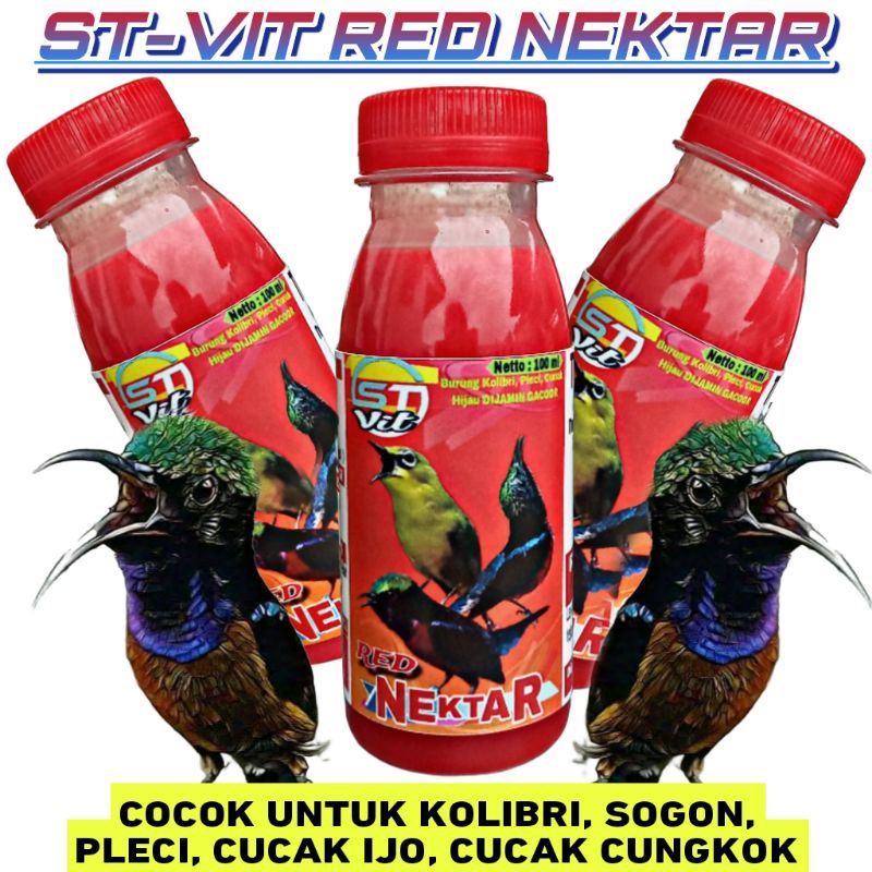 NEW  VITAMIN BURUNG RED NEKTAR pakan Kolibri ninja konin pleci sogon cucak ijo cucak hijau cungkok k