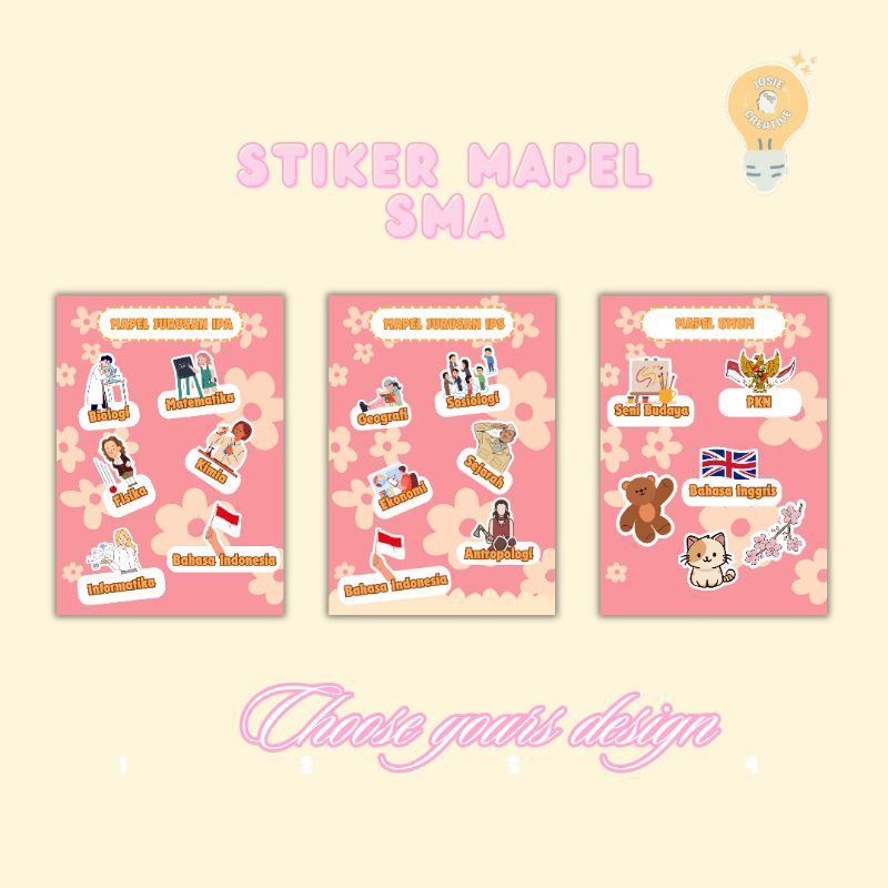 

Josie Creative - Stiker Mata Pelajaran SMA