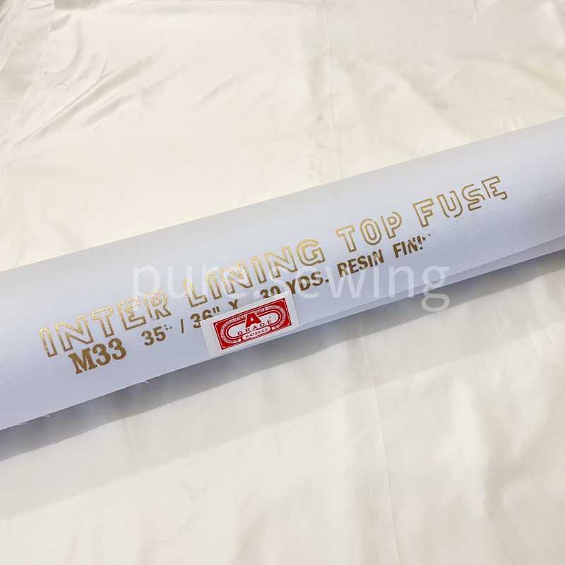 (Per Meter) Kain Keras M32 M33 merk Megatop Visilin Bahan Kerah Manset Tangan Lapisan Tas