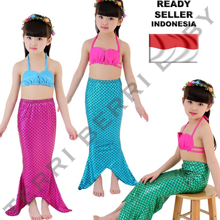 Model Update  Kostum baju putri duyung mermaid mermit mermed monofin baju duyung shell monofin swim 