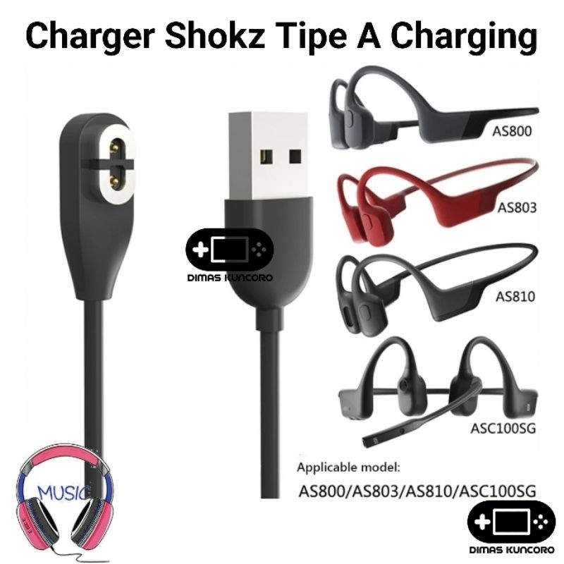 Charger Shokz Tipe A Charging aftershokz openrun pro mini aeropex opencomm kabel usb
