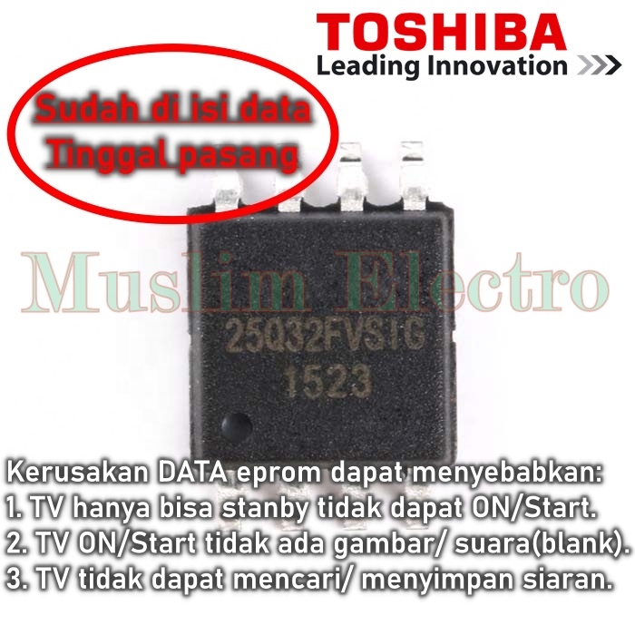 Ic Eprom isi FW TV Toshiba 24L2800VJ 24L2800 Board TP.V56.PA671