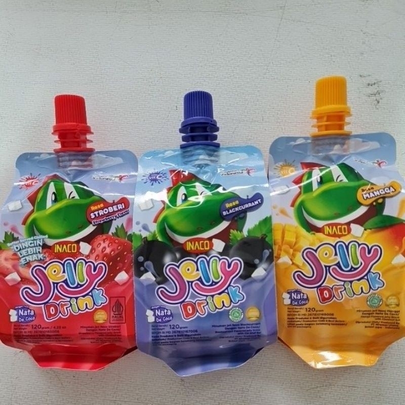 

1 pack isi 5 Inaco Jelly Drink 120gr boleh mix