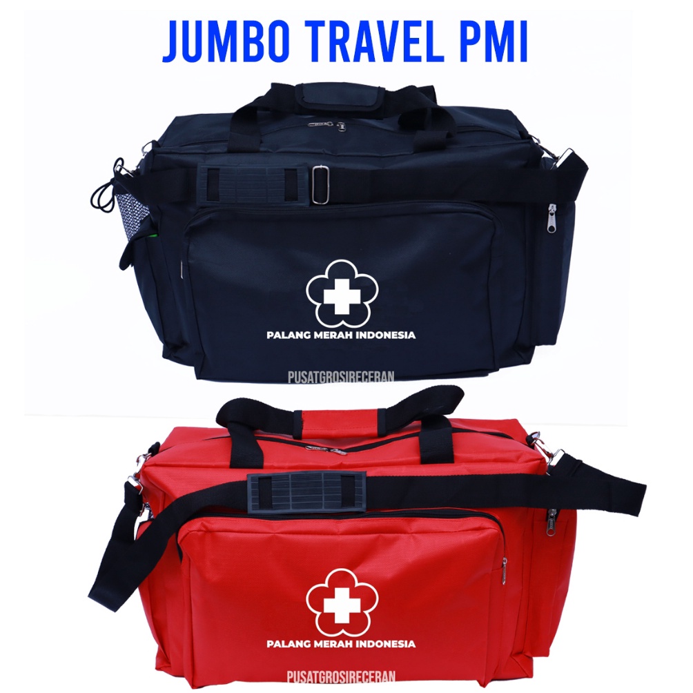 DISKON BESAR PMI Jumbo Travel Medical Kit Bag Tas Perlengkapan Medis Emergency Kit P3K SAR First Aid