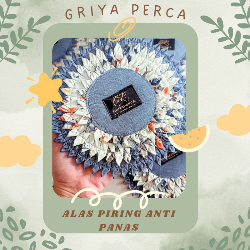 GRIYA PERCA - TATAKAN PIRING KAIN PERCA PANCI GELAS ALAS LEMEK LAMPIN LAMAKAN PRAKARYA TUGAS SEKOLAH