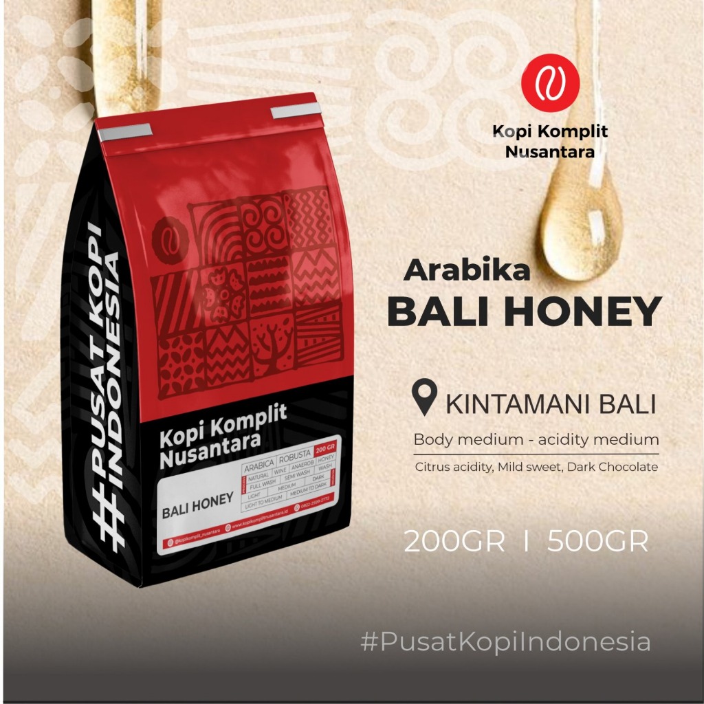 

Arabika Bali Honey Medium Roasting - Bali Kopi Biji dan Bubuk