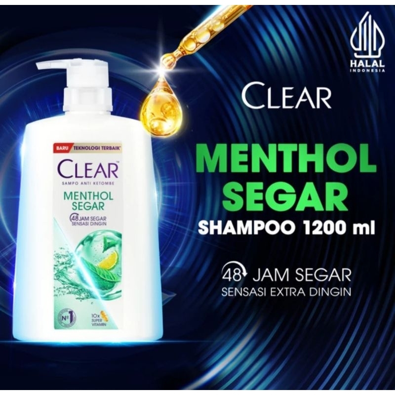 Clear Shampoo Ice Cool Menthol (1200 ml)
