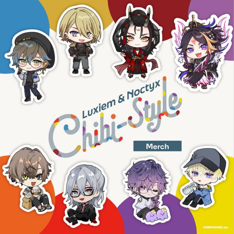[PO] Luxiem & Noctyx Chibi-Style NIJISANJI EN | Luxeim Noctyx Keychain & Sticker