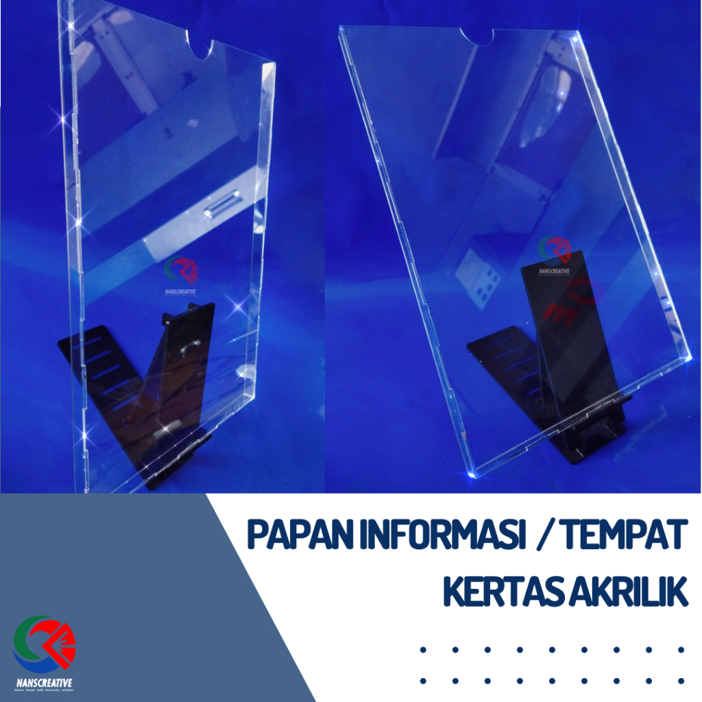 

Papan Informasi / Tempat Poster / Kertas Akrilik slidding A4 A5