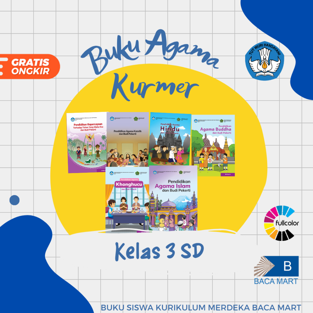 BUKU AGAMA SISWA KELAS 3 SD KURIKULUM MERDEKA Buku Agama Kelas 3 SD Buku Agama Siswa Kurmer