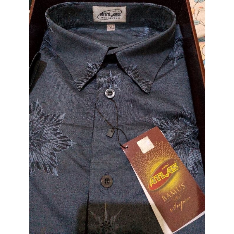 Baju Muslim Baju Koko Atlas Bamus Super Lengan Pendek