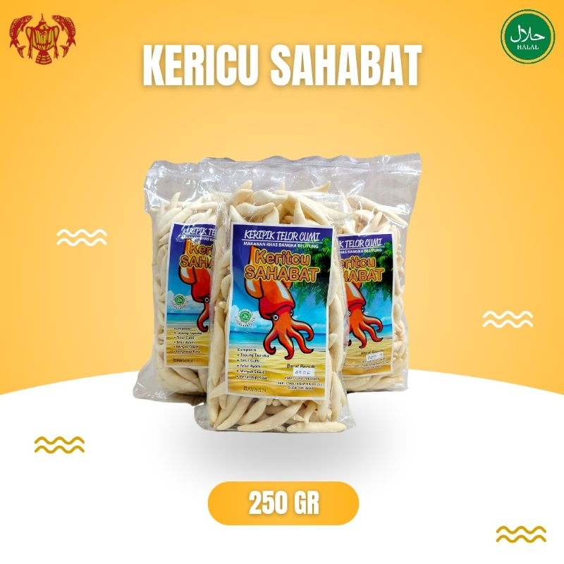 

Kericu/Keripik Telur Cumi khas Bangka cap Sahabat, 250gr