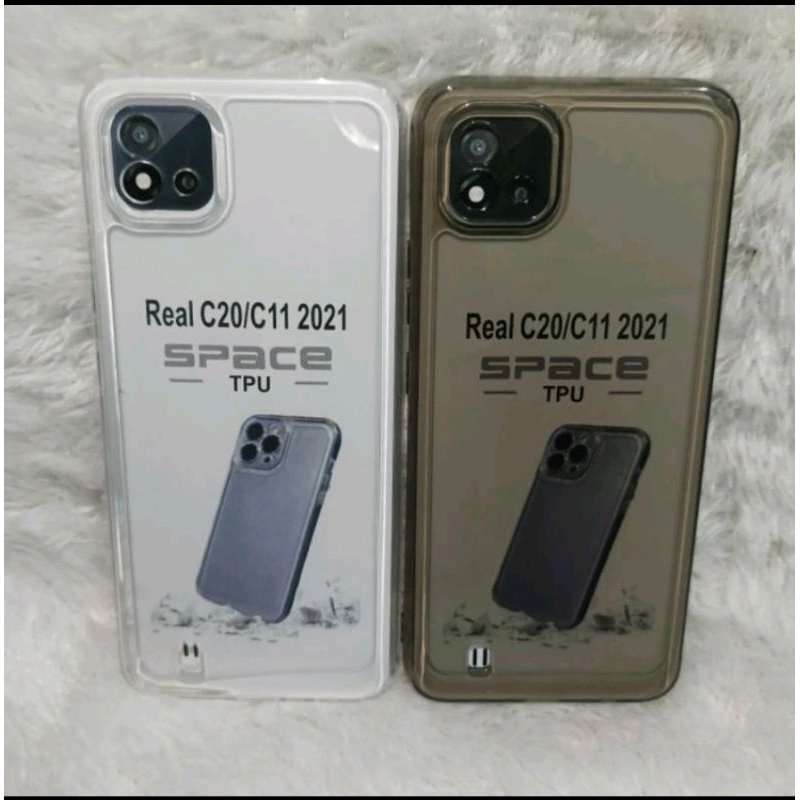 SOFTCASE CASING REALME C11 2021 /REALME C20 SILIKON BENING TRANSPARAN PELINDUNG BELAKANG HP+CAMERA