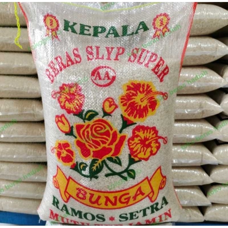 

BERAS SLYP SETRA RAMOS CAP BUNGA ORIGINAL KUALITAS PREMIUM 5KG, 10KG, 20KG