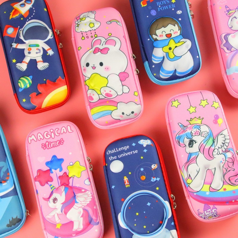 

Kotak Pensil / Pencil Case 3D Timbul Jumbo Motif Cute Karakter