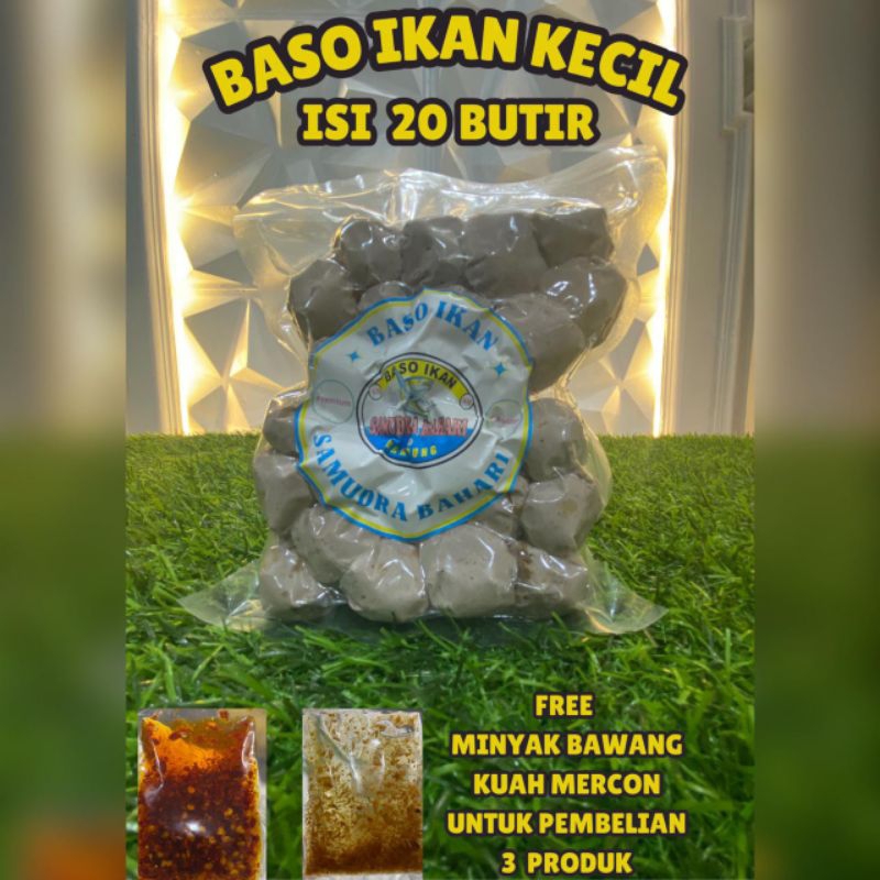 

Baso ikan bahari kecil isi 20 free chili oil dan minyak bawang