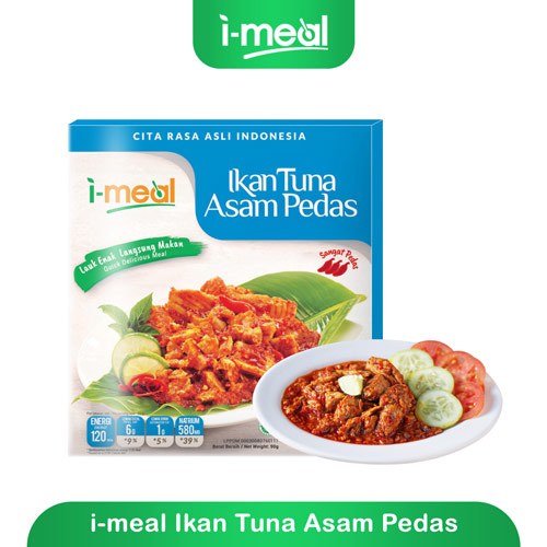 

I-Meal Ikan Tuna Asam Pedas siap saji 90g imeal makanan instan makanan siap saji makanan bernutrisi makanan sehat