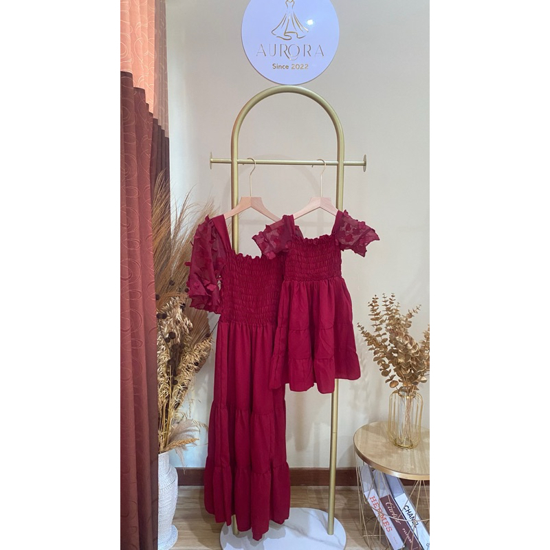 Aurora’s - Arumi Couple Dress | Dress Ibu & Anak | Dress Natal | Dress Imlek
