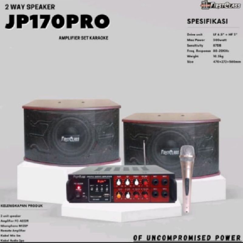 Set sound system karaoke Firstclass JP 170 PRO paket karaoke lengkap set karaoke