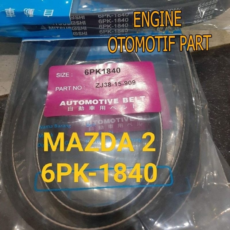 FAN VAN V BELT TALI KIPAS 6PK1840 MAZDA 2 6PK-1840